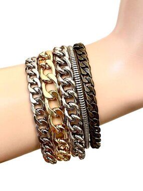 Jenny Bird- Chunky Chain Austin Cuff Bracelet NWT